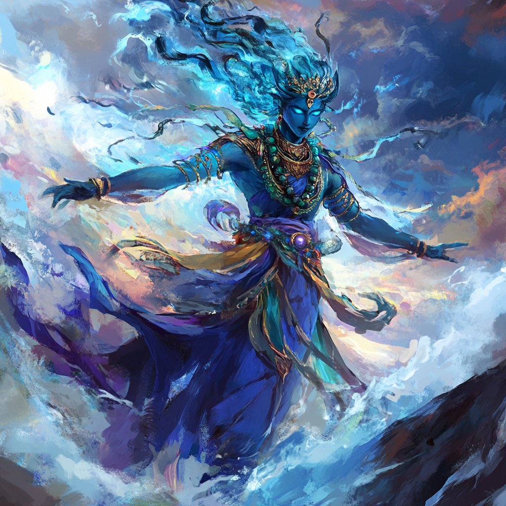 Vayu wind god, elemental force representation --v 6.1