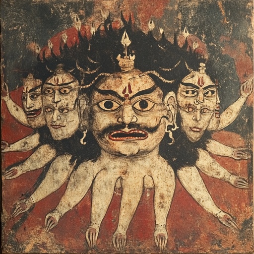 Chhinnamasta self-decapitated goddess, tantric imagery --v 6.1